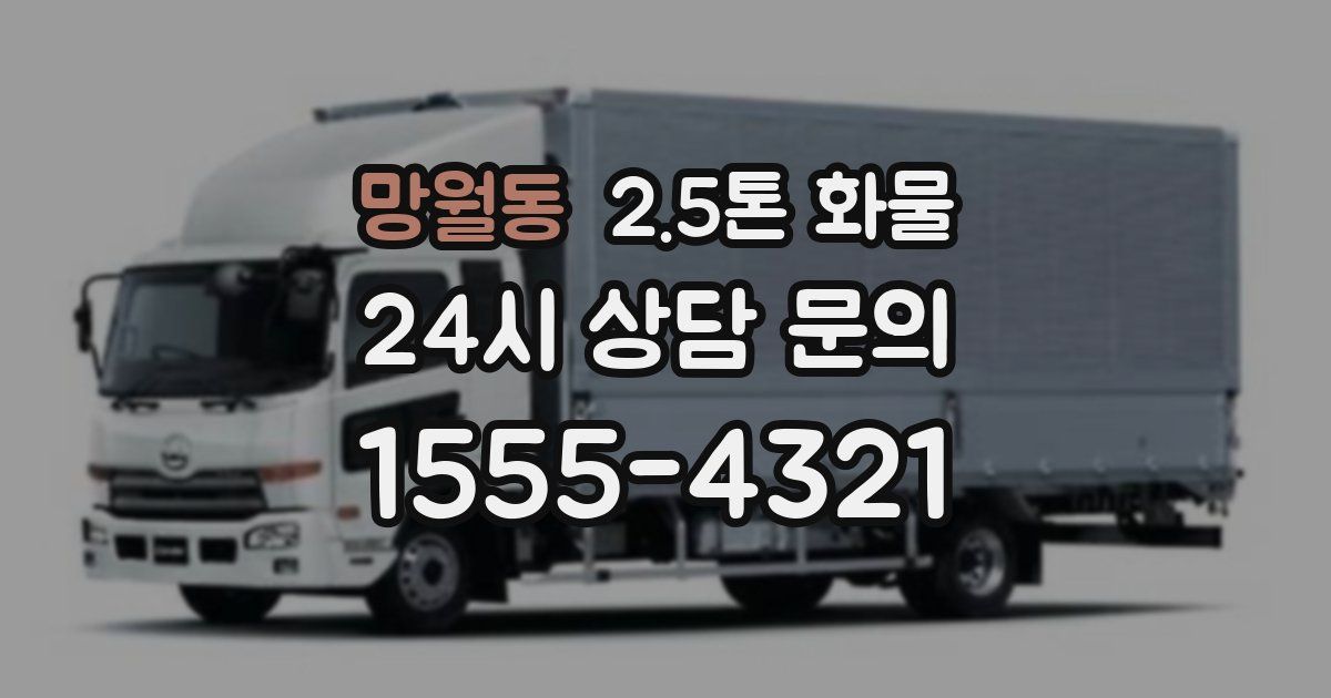 망월동 2.5톤 화물