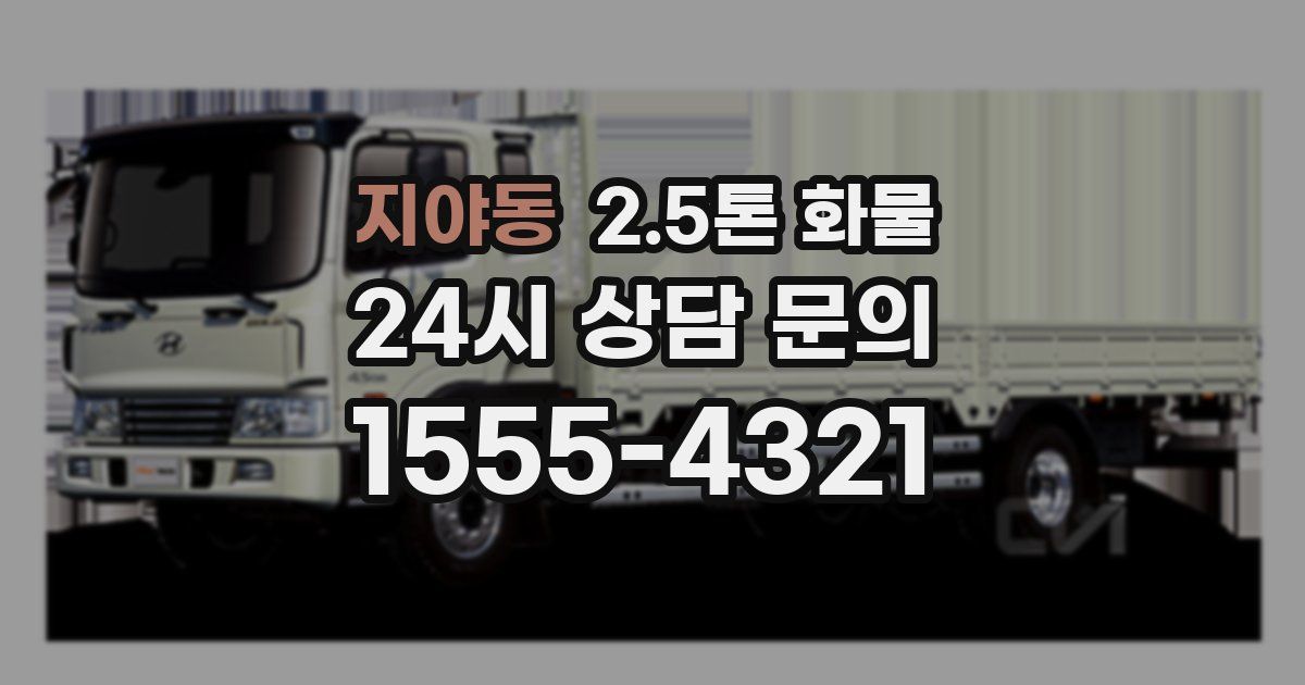 지야동 2.5톤 화물