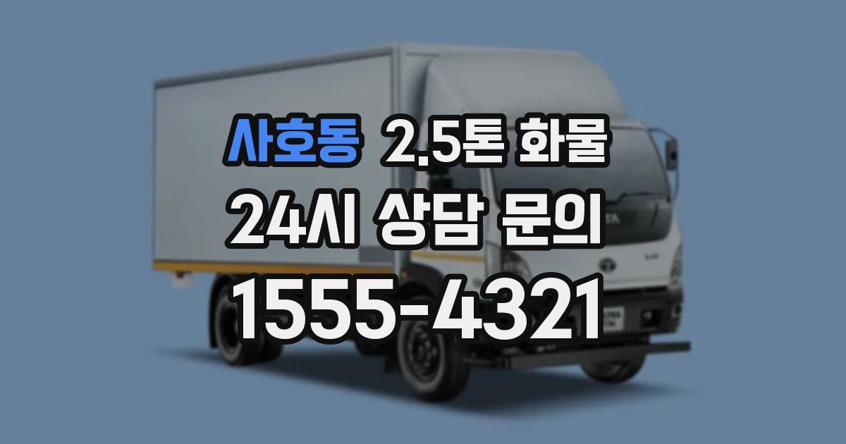 사호동 2.5톤 화물