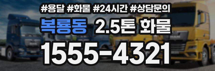 복룡동 2.5톤 화물