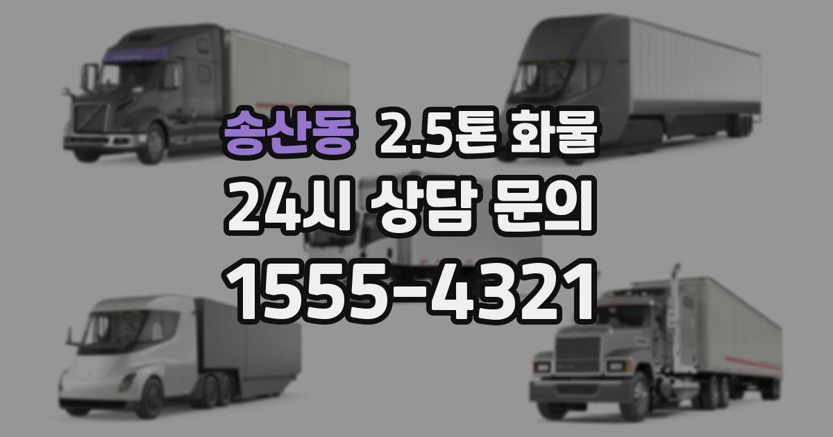송산동 2.5톤 화물