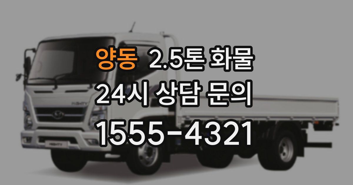 양동 2.5톤 화물
