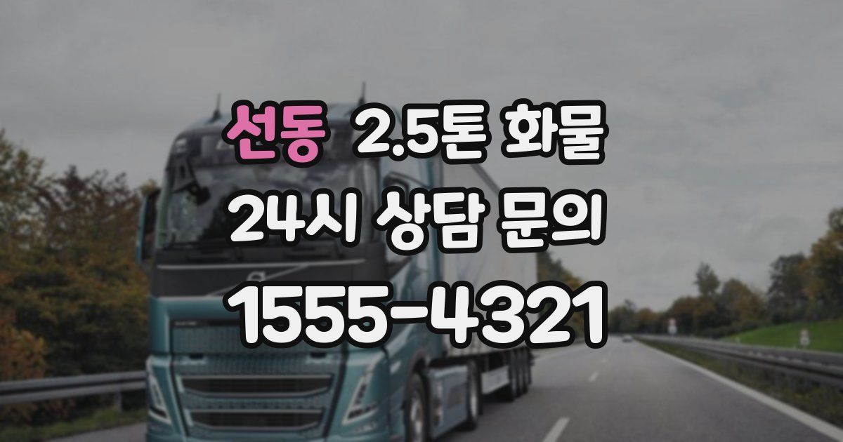 선동 2.5톤 화물