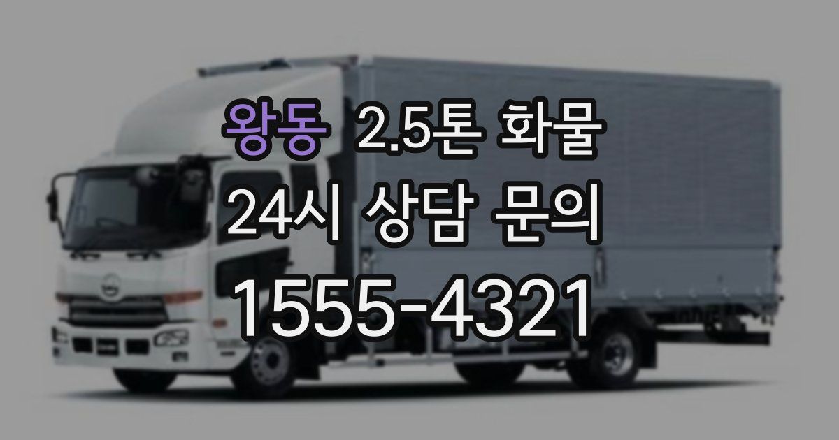왕동 2.5톤 화물