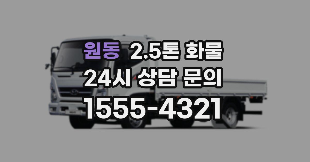 원동 2.5톤 화물
