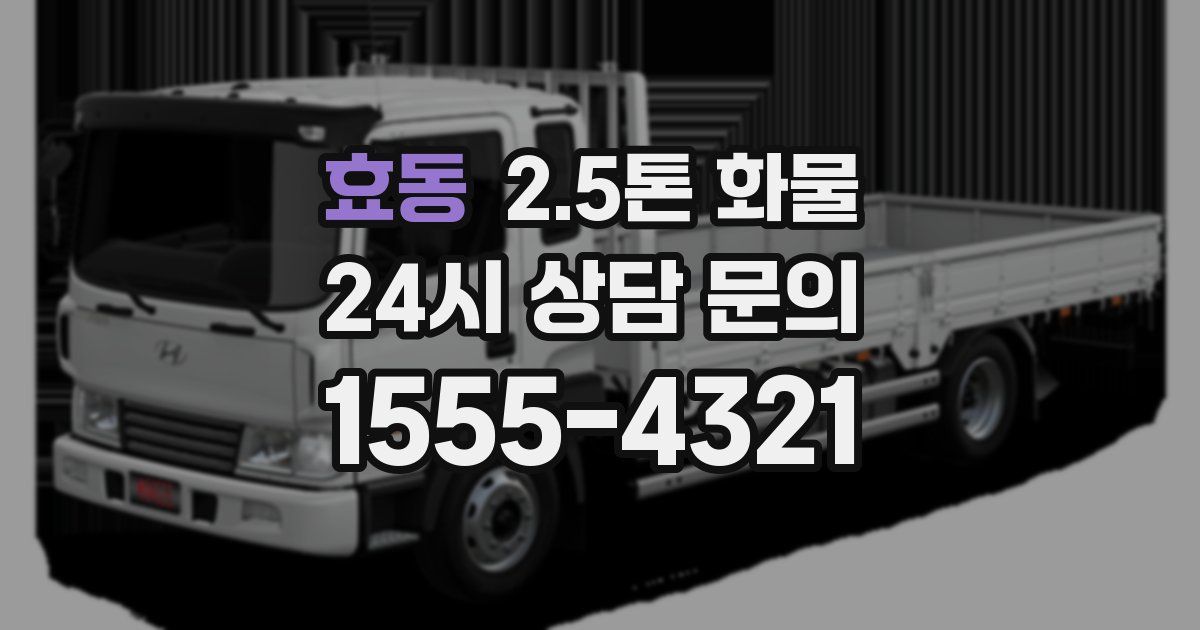 효동 2.5톤 화물