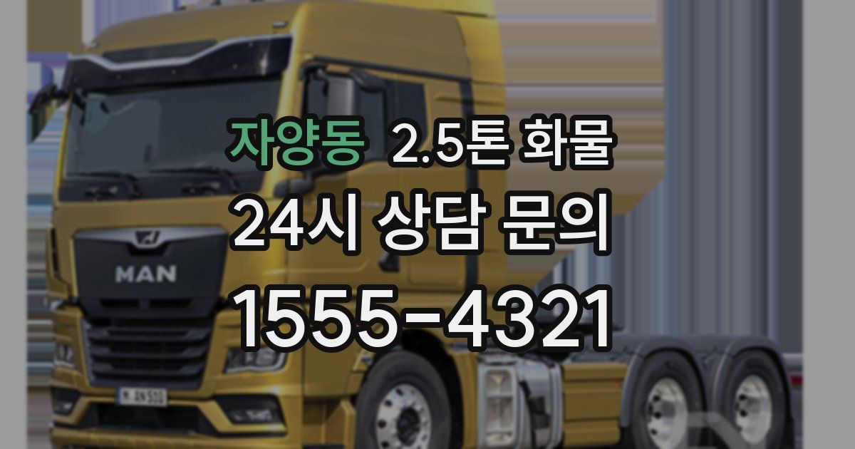 자양동 2.5톤 화물