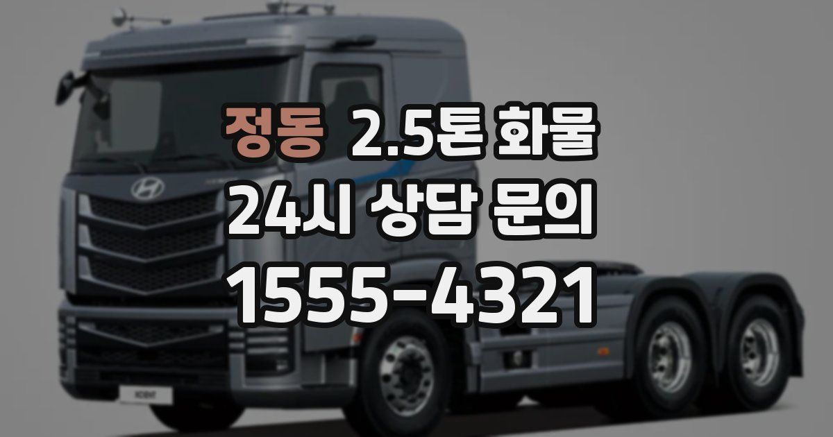 정동 2.5톤 화물