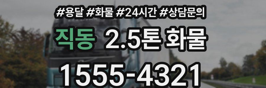 직동 2.5톤 화물