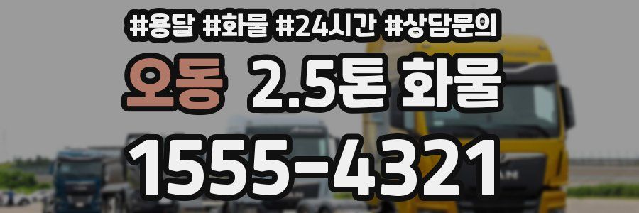 오동 2.5톤 화물