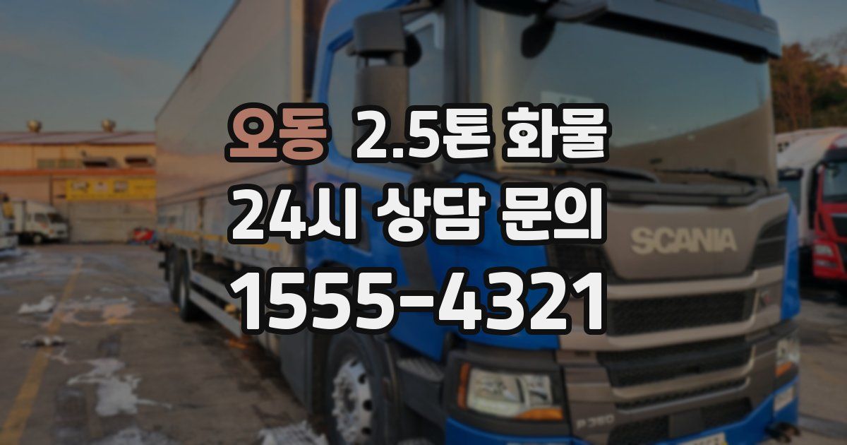 오동 2.5톤 화물