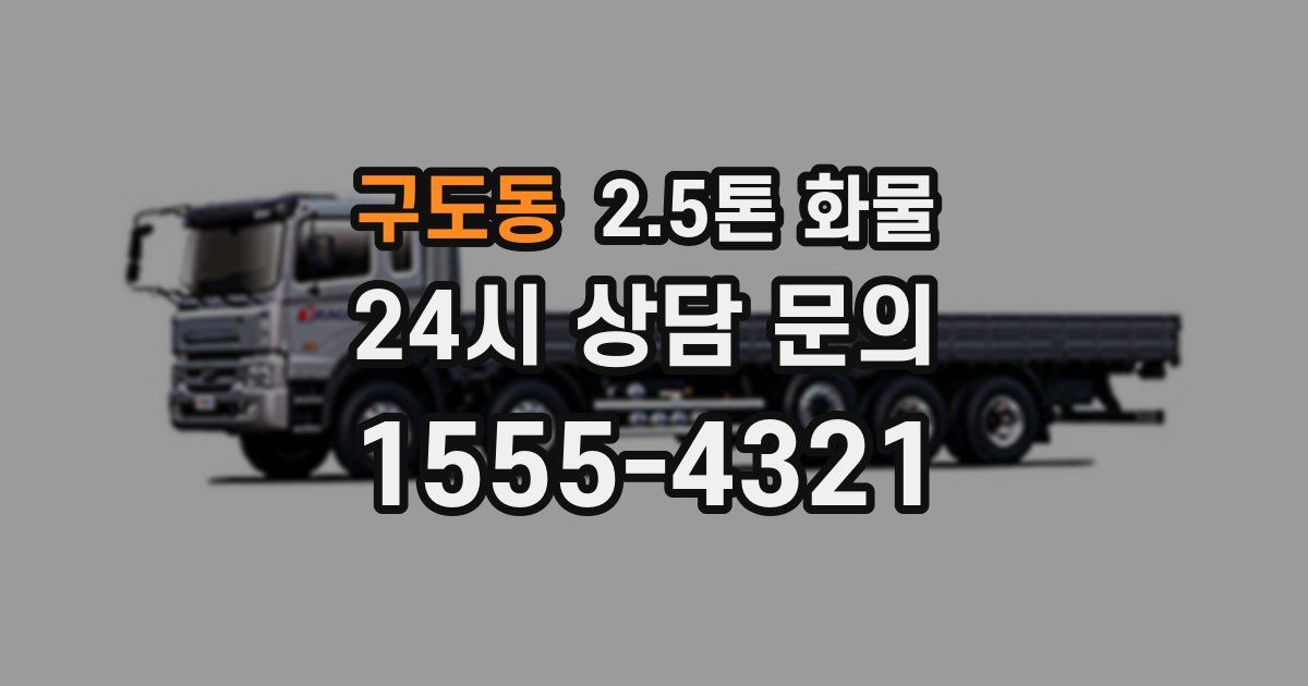 구도동 2.5톤 화물