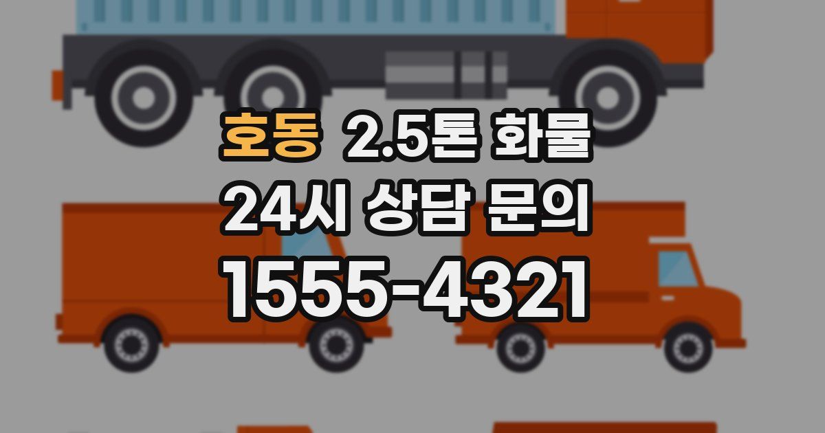 호동 2.5톤 화물