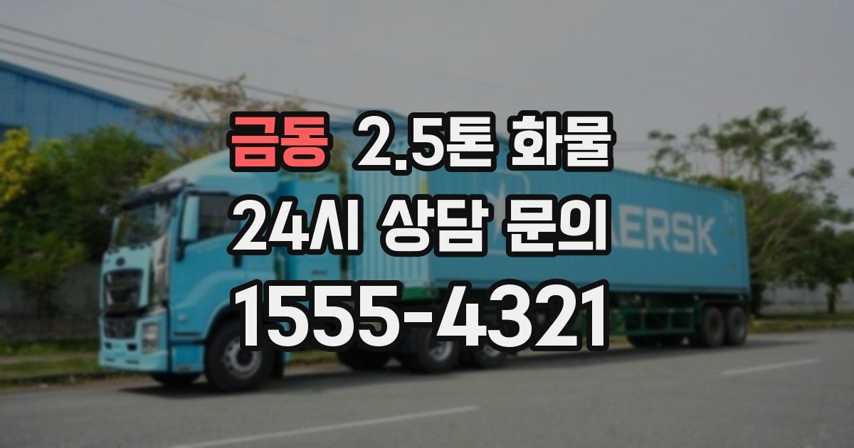 금동 2.5톤 화물
