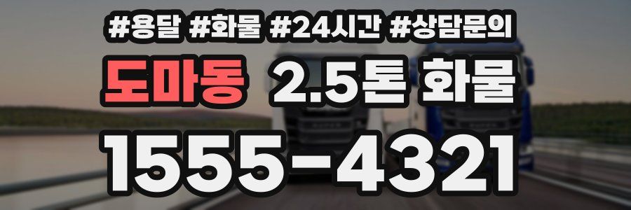 도마동 2.5톤 화물