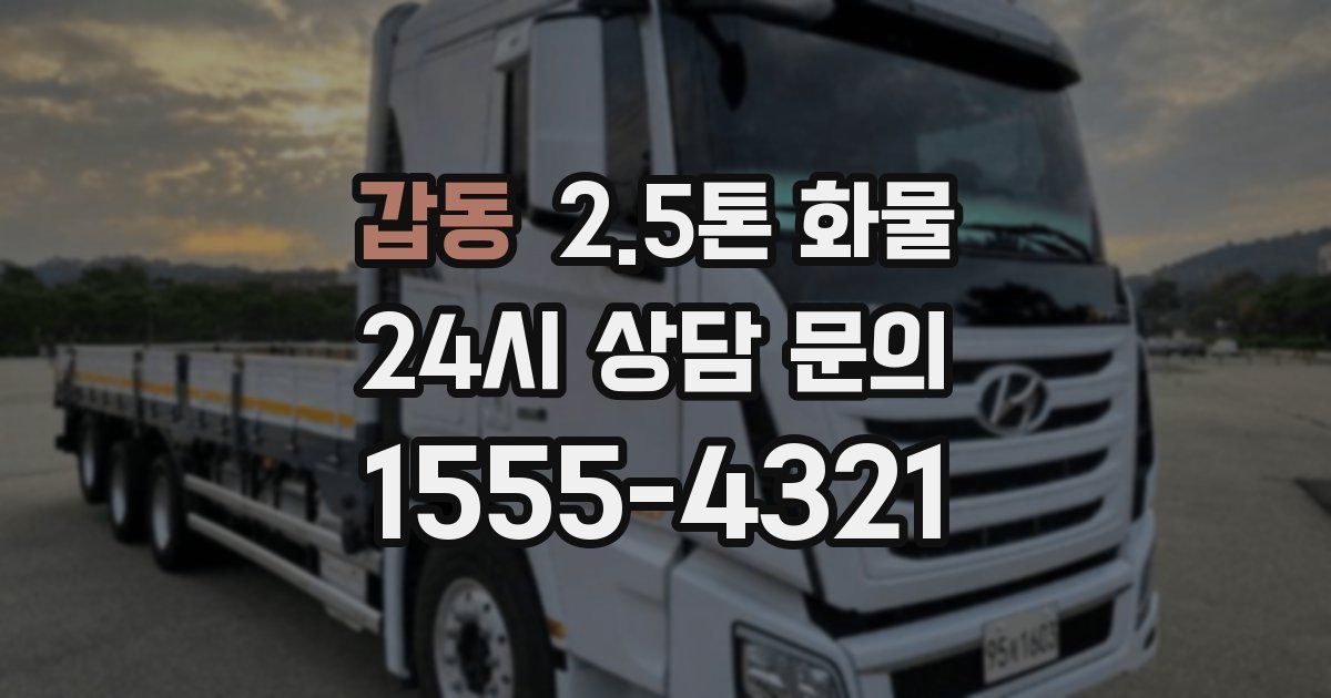갑동 2.5톤 화물
