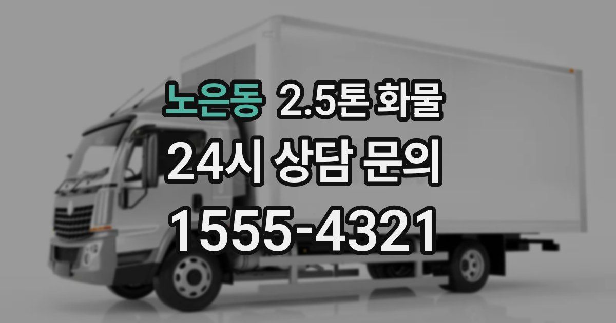 노은동 2.5톤 화물