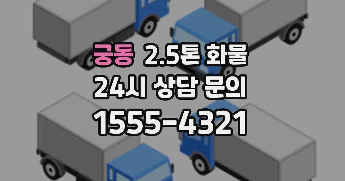 궁동 2.5톤 화물
