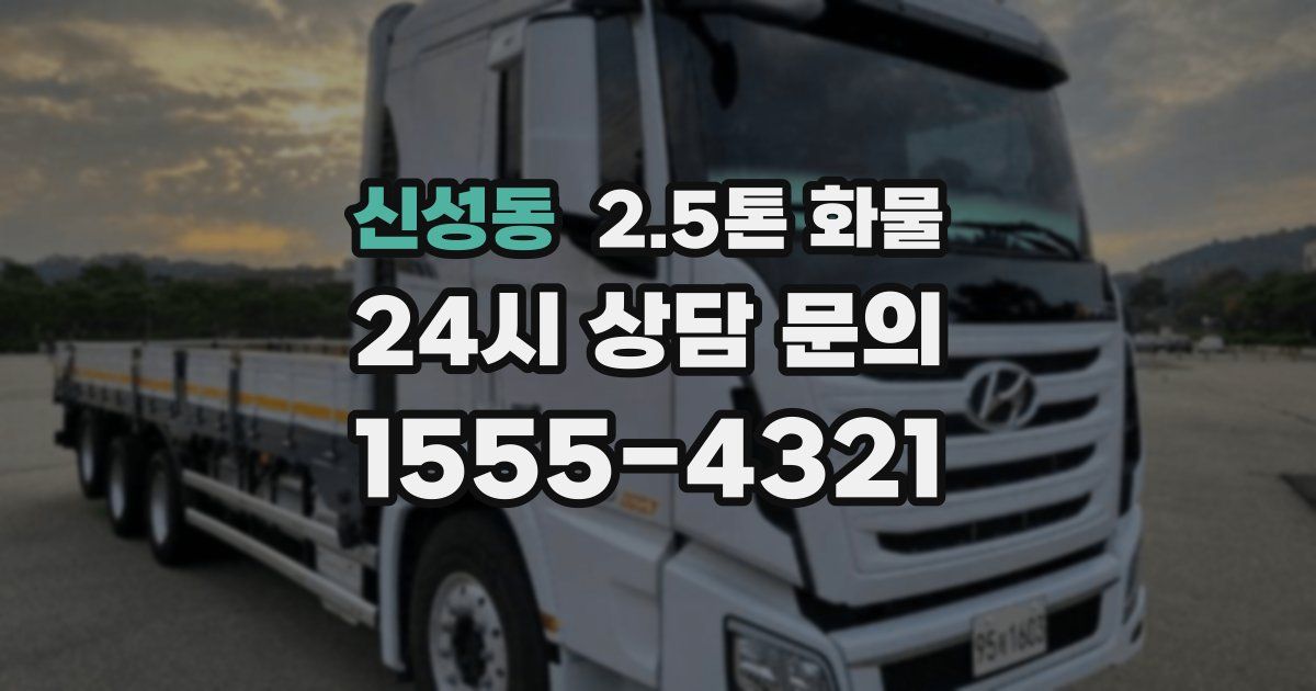 신성동 2.5톤 화물