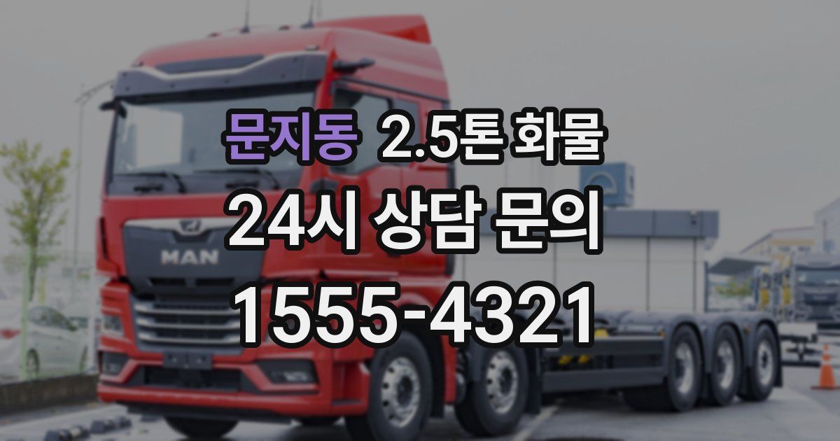 문지동 2.5톤 화물
