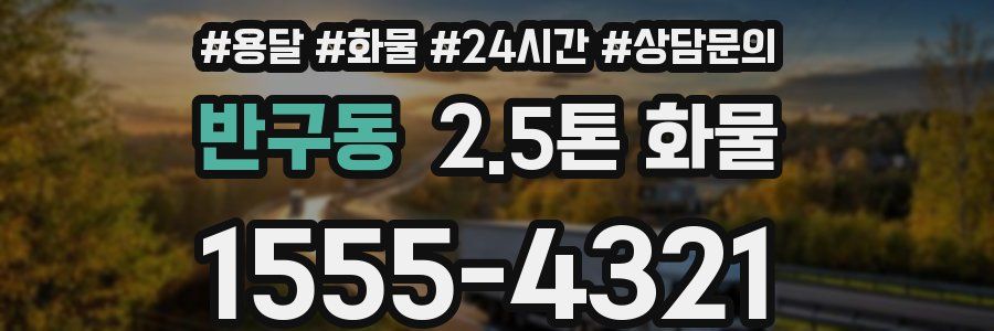 반구동 2.5톤 화물