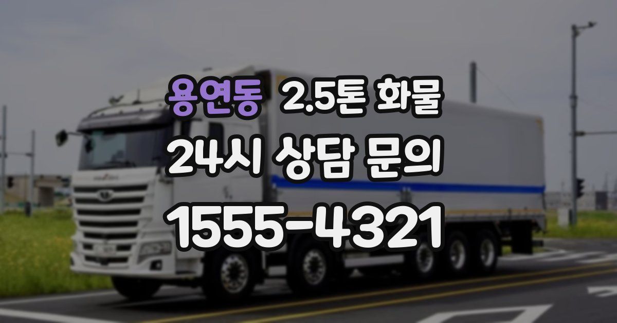 용연동 2.5톤 화물
