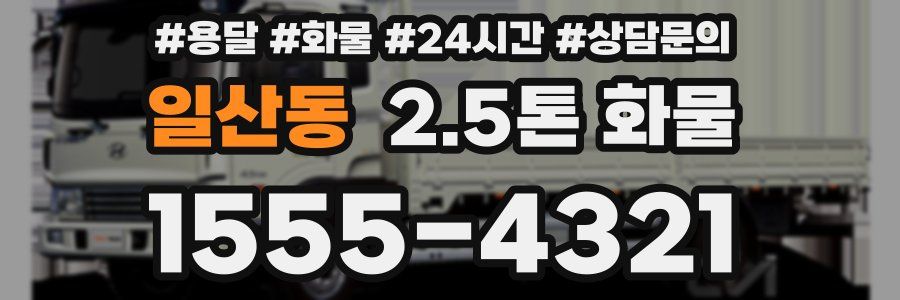 일산동 2.5톤 화물