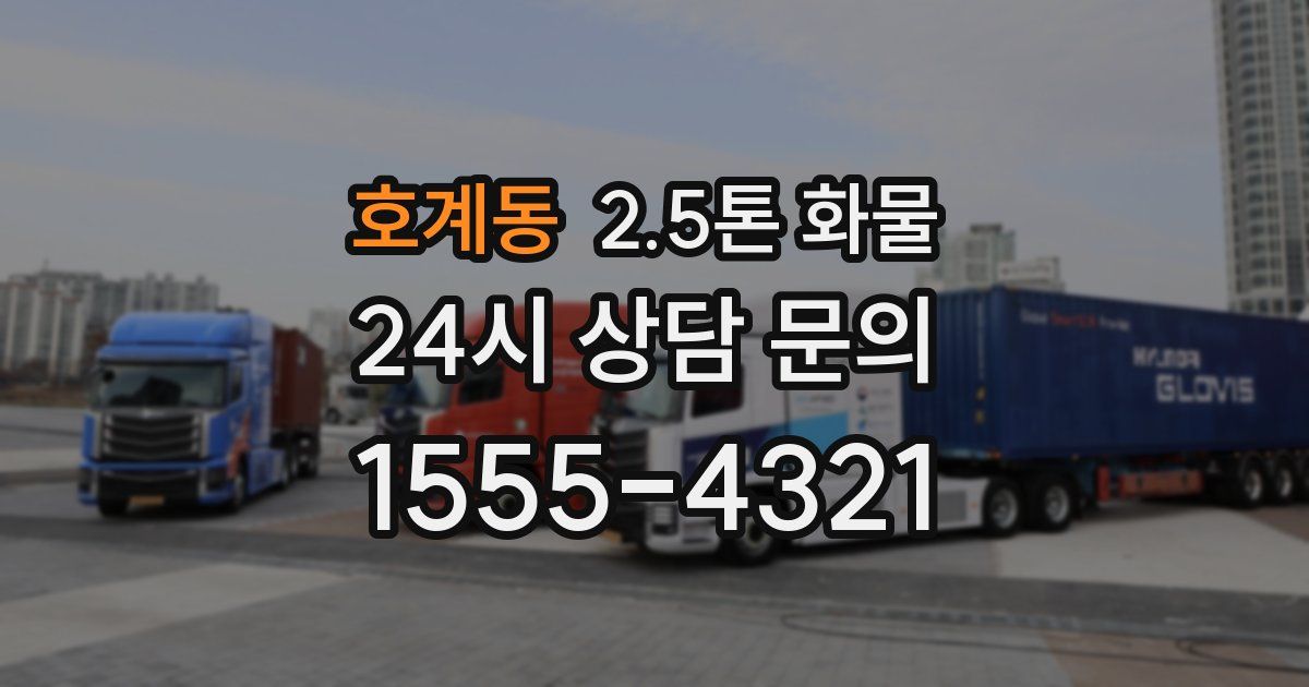 호계동 2.5톤 화물