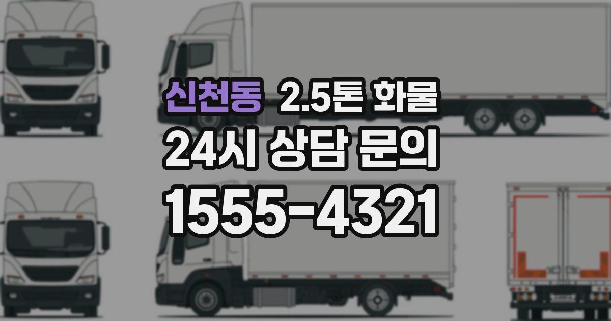 신천동 2.5톤 화물