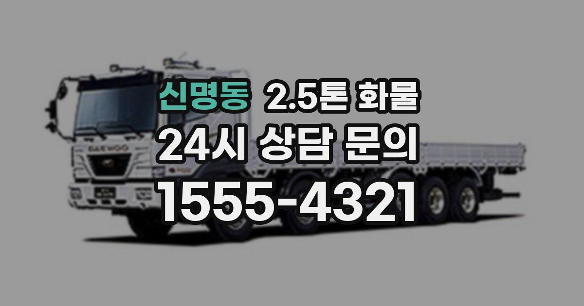 신명동 2.5톤 화물