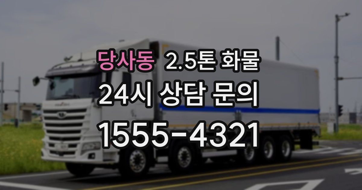 당사동 2.5톤 화물
