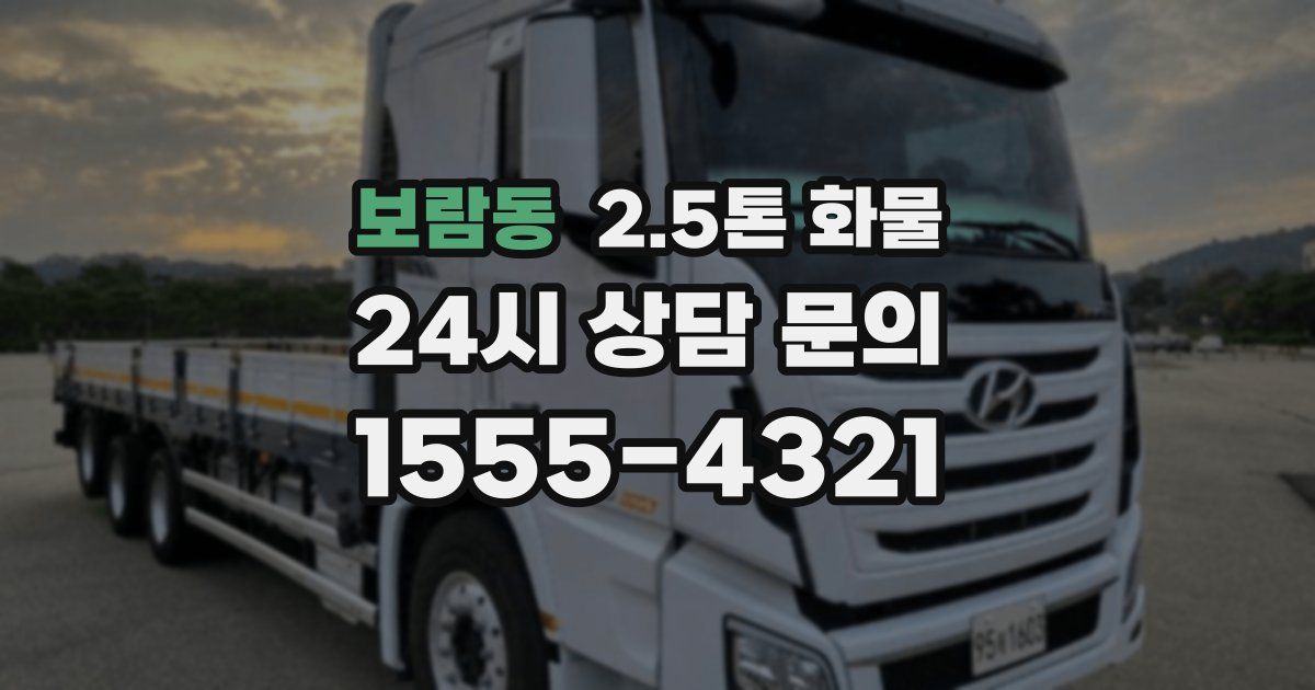 보람동 2.5톤 화물