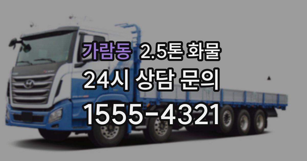가람동 2.5톤 화물