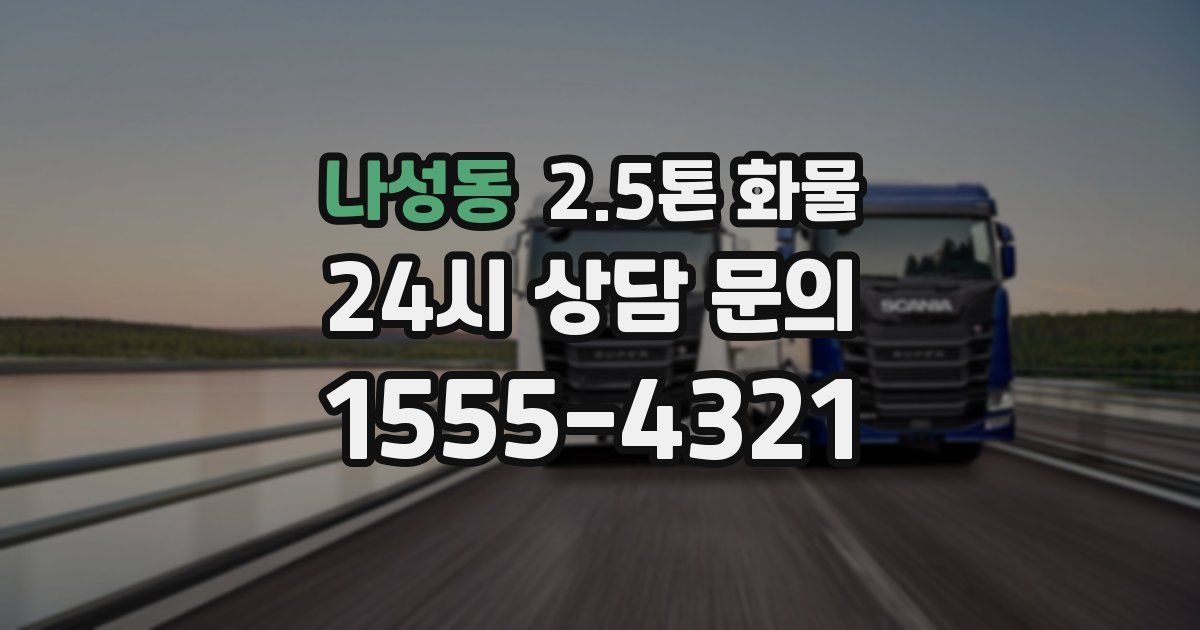 나성동 2.5톤 화물