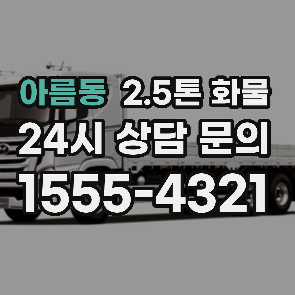 아름동 2.5톤 화물