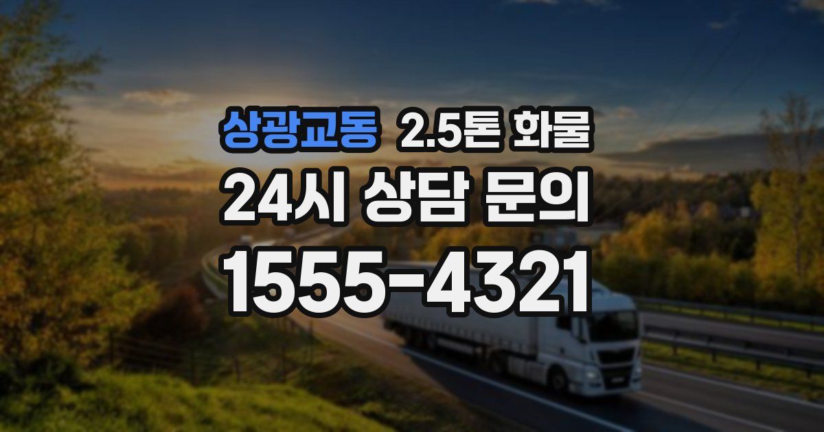 상광교동 2.5톤 화물