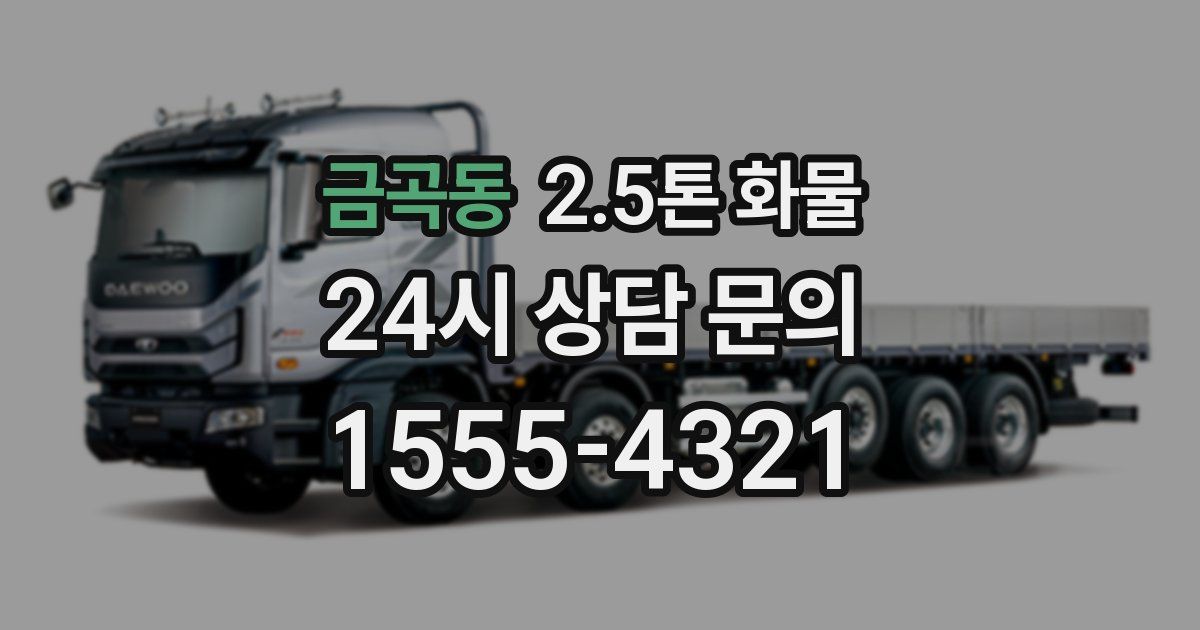 금곡동 2.5톤 화물