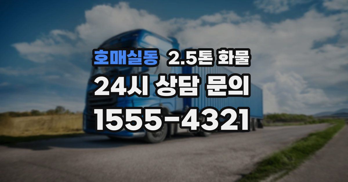 호매실동 2.5톤 화물