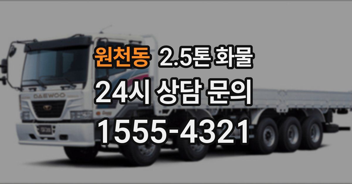 원천동 2.5톤 화물