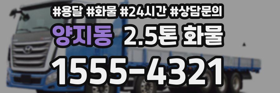 양지동 2.5톤 화물