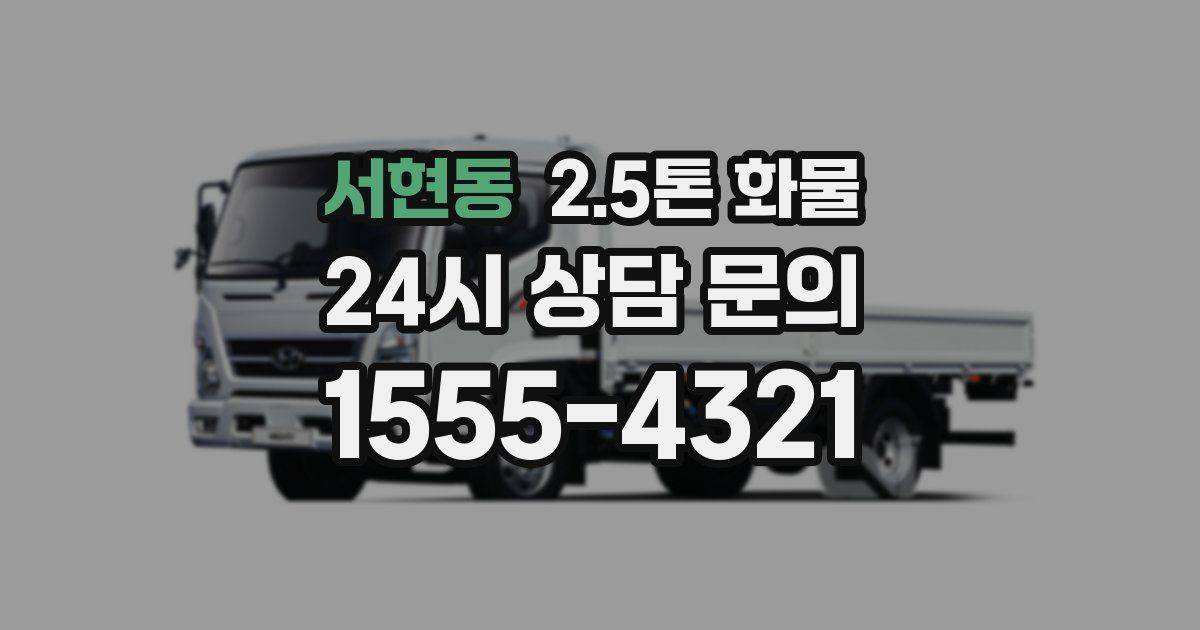 서현동 2.5톤 화물