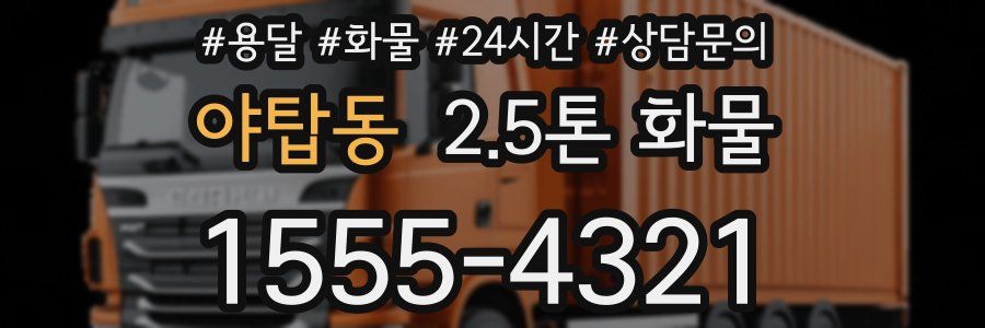 야탑동 2.5톤 화물