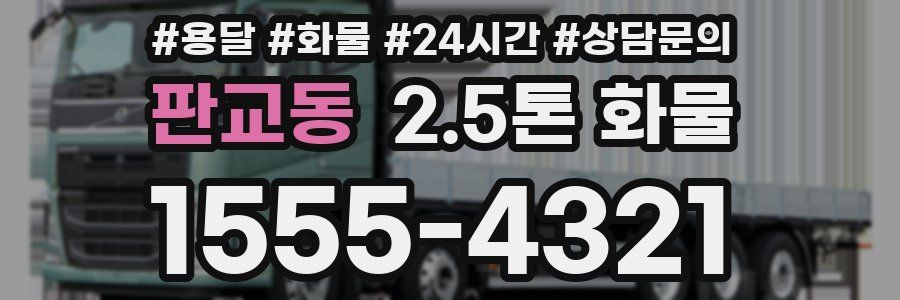 판교동 2.5톤 화물