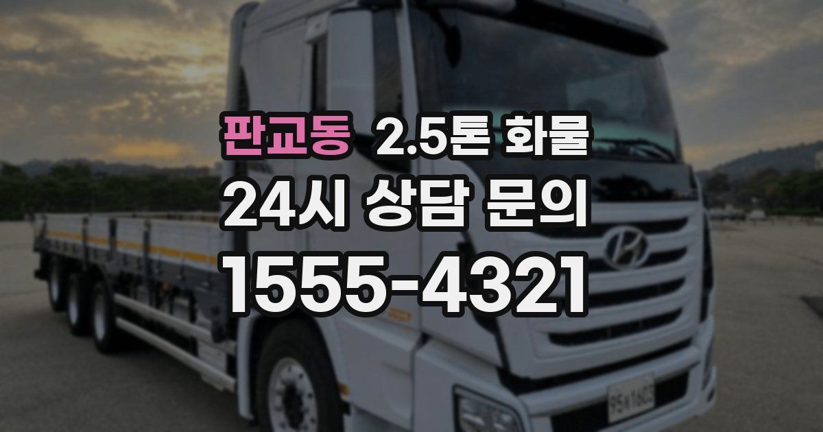 판교동 2.5톤 화물
