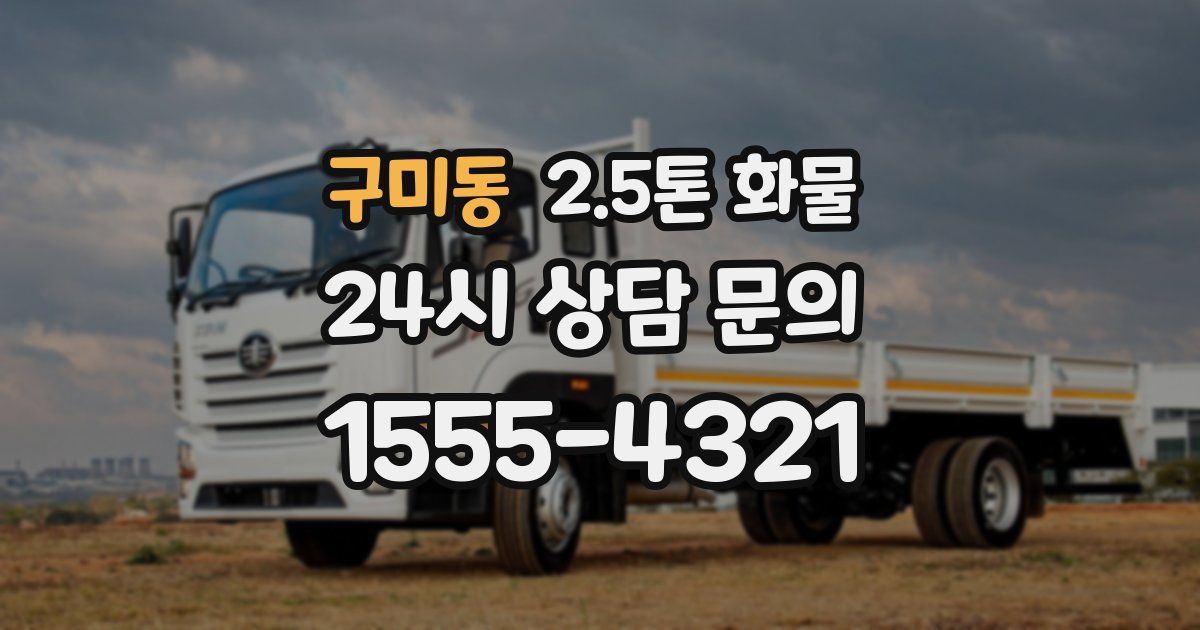 구미동 2.5톤 화물