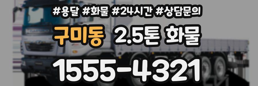 구미동 2.5톤 화물