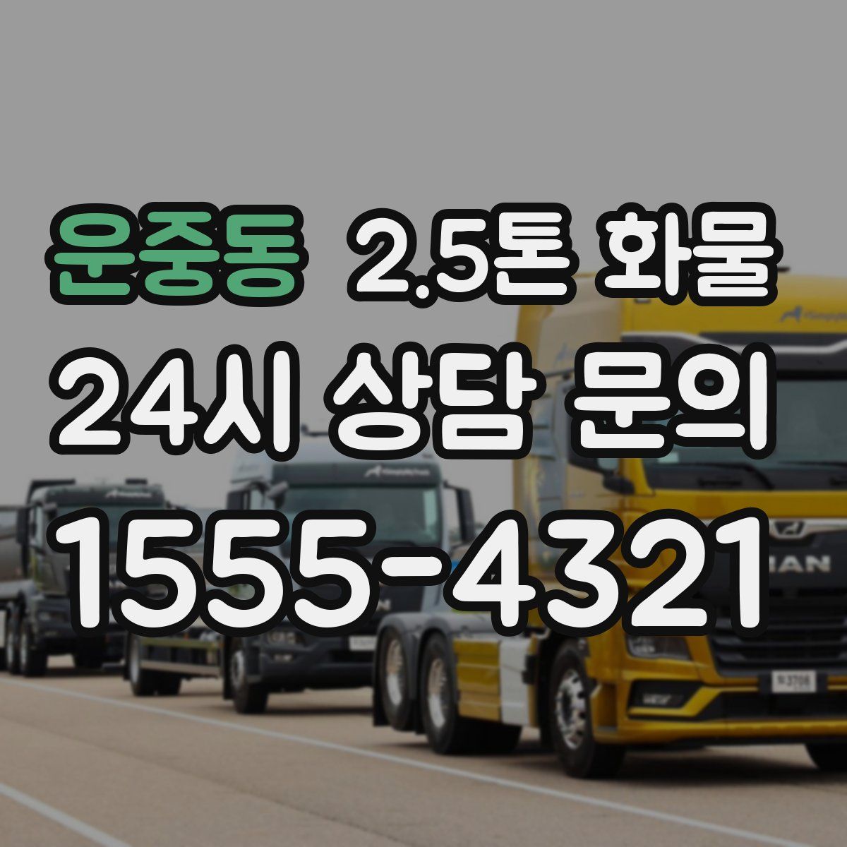 운중동 2.5톤 화물