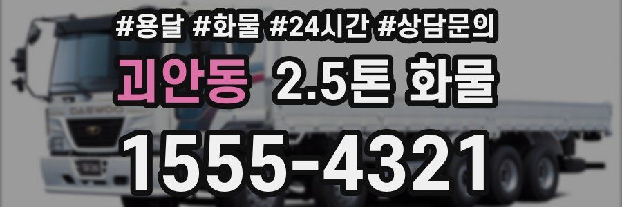괴안동 2.5톤 화물