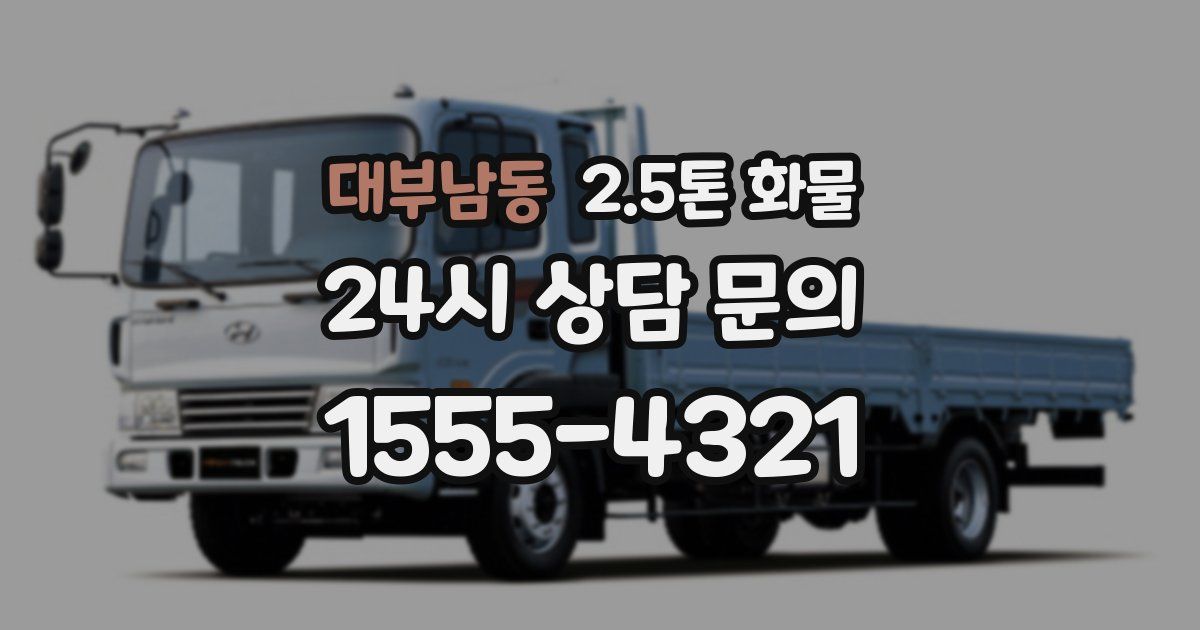 대부남동 2.5톤 화물