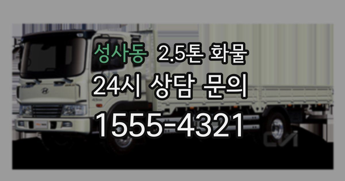 성사동 2.5톤 화물